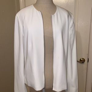 Jones New York White zip up blazer